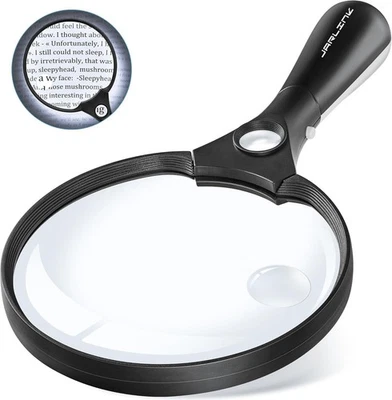 Large Magnifying Glass with Light 10X 20X 45X Illuminated Handheld Magnifier - Image 1 of 4