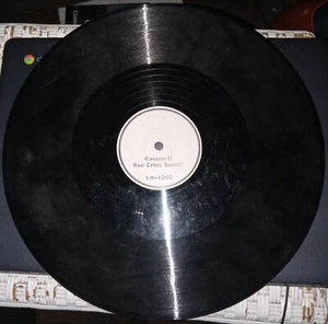 Very Rare President Roosevelt Red Cross Speech 78 RPM 11 3/4" Record Play Tested - Picture 1 of 3