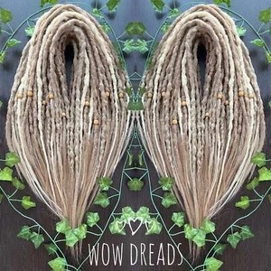 New Set Natural Facture Synthetic Dreadlocks Double/Single Ended - Picture 1 of 19
