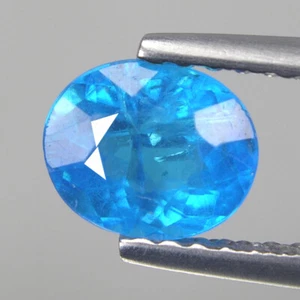 Pietra preziosa sciolta blu apatite 0,88 cts forma ovale apatite 100% naturale - Foto 1 di 1