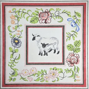 SUSAN ROBERTS HP LONA DE AGUJA: OVEJA FLORAL HACER UNA ALMOHADA GG - Imagen 1 de 2