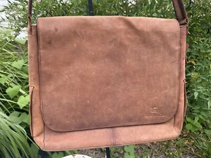 Borsa a tracolla Lederachi vintage in pelle da cacciatore - Foto 1 di 10
