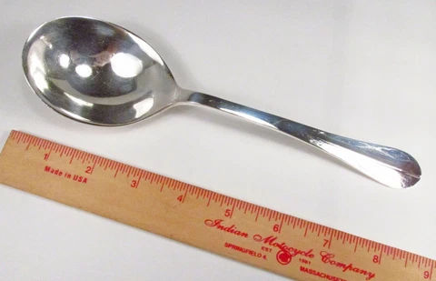 Vintage Tuttle Queen Anne Pattern Sterling Silver Casserole Salad Serving Spoon Cover