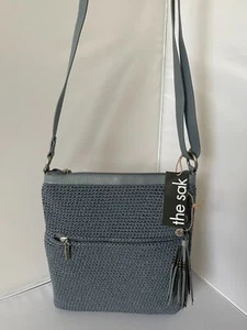 The Sak Lucia Umhängetasche gehäkelt maritim blau antik silber 139 $ - Bild 1 von 7