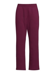 Time /Tru Women Fleece Straight Leg Pants w Pockets Relaxed Fit Mid Rise 2XL 473 - Picture 1 of 4