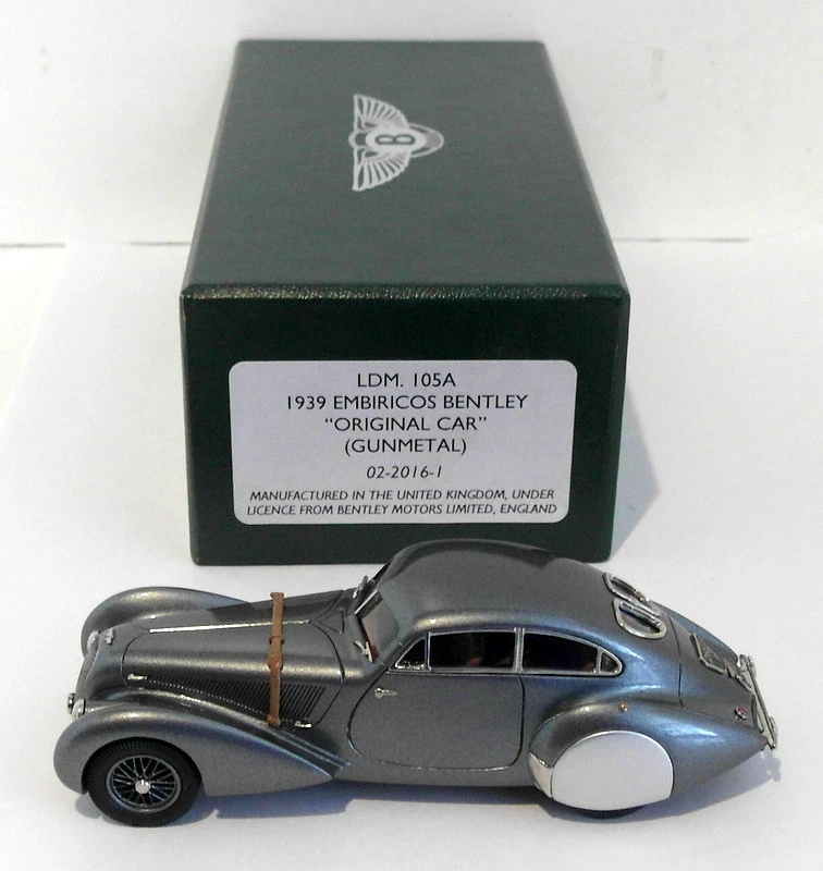 Lansdowne Models 1/43 Scale LDM105A 1939 Embricos Bentley Original Car Gunmetal - Image 1 of 4
