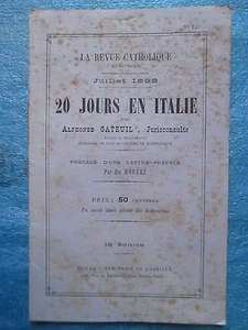 GATEUIL : 20 JOURS EN ITALIE, 1892. - Picture 1 of 5