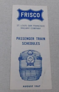 1967 Frisco Railroad passenger timetable - Picture 1 of 3