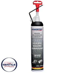 POWERTEC SILIKONDICHTUNGSPASTE GRAU HOHE TEMPERATUREN 250°C 200ML - Bild 1 von 1