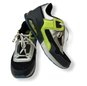 Osiris Skate Shoes Uprise Model Size 11 Black Blue Lime Green Skateboarding - Picture 1 of 7