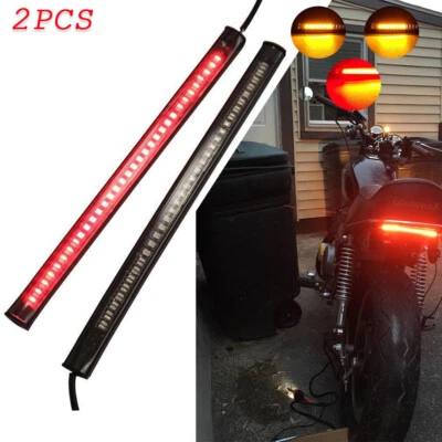Tira de luz LED de señal de giro ámbar que fluye para motocicleta Honda XR250 XR500 XR650 Foto 1 de 4