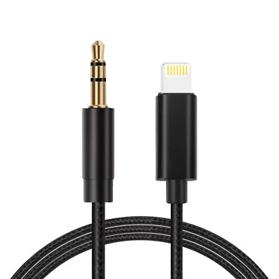 iPhone to 3.5 Aux Audio Cable Headphone Jack Adapter For iPhone 14 13 12 11 XS X - Image 1 of 4