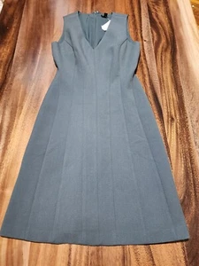 Ann Taylor Womens Blue Gray Sleeveless Sheath Dress Size 6 TALL NWT - Picture 1 of 6
