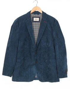CAMEL ACTIVE 442015 Corduroy Blazer Jacket Men Size 25 EU 50 UK 40 Stretch Blue - Picture 1 of 9