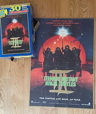 Vtg Teenage Mutant Ninja Turtles puzzle 30 pc Giant Floor Roseart TMNT RARE - Image 1 of 4