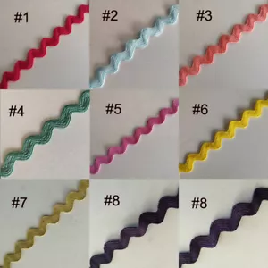 3 Yards 1/2" Wide Ric Rac Rick Rack Trim Lace 8 Colors - Picture 1 of 7