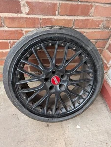 4x 19" GENUINE BBS SPEEDLINE BLACK USED ALLOY WHEELS 5X112 VW AUDI - Picture 1 of 8