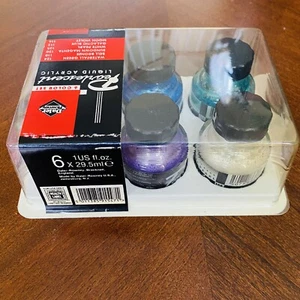 Pearlescent Liquid acrylic six Color Set - Picture 1 of 12
