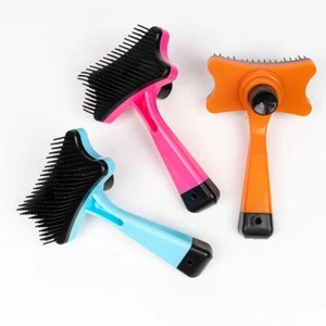 Pet Massage Comb Hair Removal Brush Self Cleaning Slicker Brush Cat Dogs Scraper - Picture 1 of 14