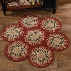 Mill Village 7 Circle Braided Area Rug - 42" Diameter By Park Designs