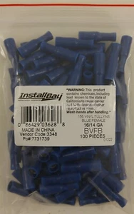 Install Bay BVFB Vinyl Buchse Kugelstecker 16/14 Stärke blau 100er Pack - Bild 1 von 3