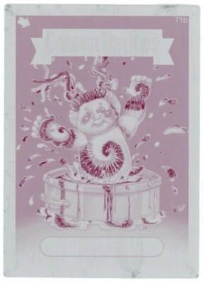 2013 Garbage Pail Kids Minis Trading Cards TIE DYNA 71b PRINTING PLATE Magenta - Image 1 of 2