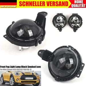 2X Klarglas Nebelscheinwerfer Schwarz Smoke für Mini R55 R56 R57 R58 R59 06~13. - Bild 1 von 24