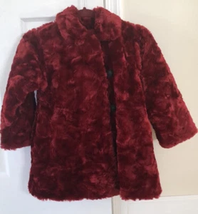 Kids (6x) Corky & Co Red Fur Jacket - Picture 1 of 5