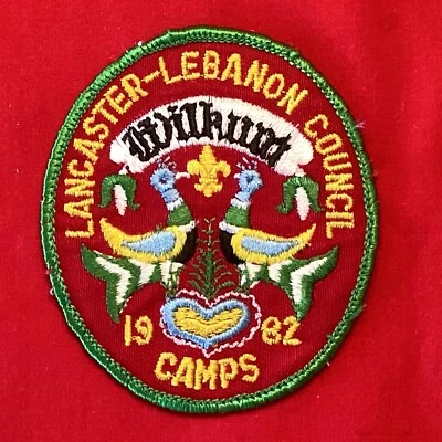 Boy Scout 1982 Lancaster-Lebanon Council Camps Wilkum Patch F252B1 - Image 1 of 2