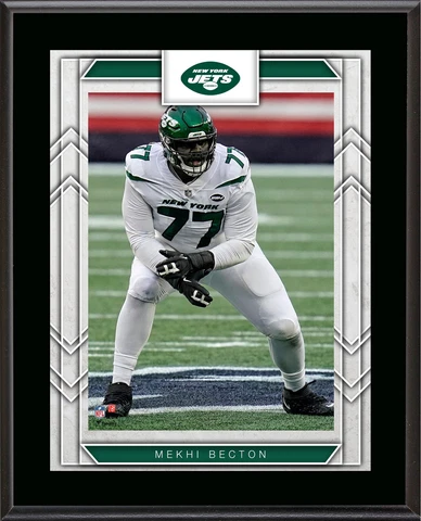 Mekhi Becton New York Jets 10.5" X 13" Sublimated Player Plaque Cover