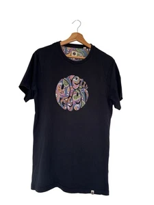 Pretty Green Black T-Shirt 100% Cotton Short Sleeve Graphic Print Logo Size M - Picture 1 of 9