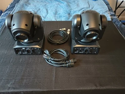 U`King CHZQ-B147W-US Moving Head Light Black (PAIR) with dmx cable - Image 1 of 3