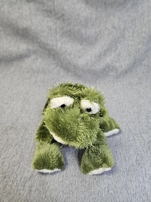 Webkinz Bullfrog Plush Stuffed Animal by Ganz Green Shaggy White Frog W Logo - Image 1 of 4