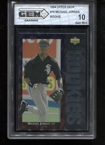 Michael Jordan RC 1994 Upper Deck #19 White Sox Bulls Rookie GEM MINT 10 - Bild 1 von 2