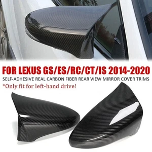 For 2014-2020 LEXUS IS200 300 350 CARBON FIBER SIDE MIRROR COVER CAP REPLACEMENT - Picture 1 of 12