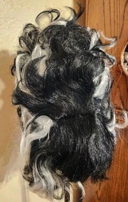 New Mrs. Frankenstein Beehive Black and White Halloween Wig with Bangs  - Image 1 of 4