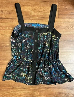 Preowned Derek Lam Women's Silk Colorful Top Size M - Image 1 of 4