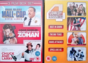 4 Comedy Favourites + 3 Film Box Set 7 x DVD Mars Attacks! Mall Cop Best In Show - Foto 1 di 1
