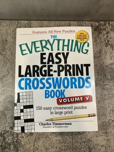 Everything Easy LARGE PRINT Crosswords Book VOL 5: 150 Easy Crossword Puzzles - Picture 1 of 10