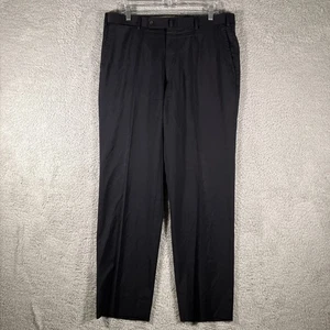 ISAIA Pantalone Abito Lana Uomo 36x32 Nero Abbigliamento Formale Dark Academia Tranquillo Lusso - Foto 1 di 15
