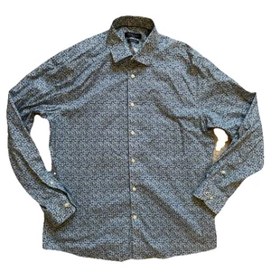 Tommy Hilfiger Men's Large (16 1/2) Cotton Floral Long Sleeve Button Shirt - Picture 1 of 3