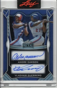 2025 Leaf Metal Andre Dawson/Vladimir Guerrero 2X-Auto #3/5 *blau* - Bild 1 von 2