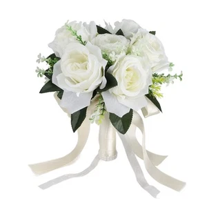 Blumenstrauß Künstlich für Hochzeit - Brautstrauß Seidenblumen künstlicher Ro... - Bild 1 von 9