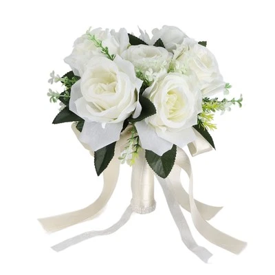 Blumenstrauß Künstlich für Hochzeit - Brautstrauß Seidenblumen künstlicher Ro... - Bild 1 von 4