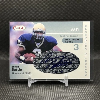 2003 SAGE Arnaz Battle Platinum Level Rookie Autograph Card #A5 /50 - Image 1 of 2
