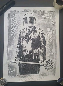 Shepard Fairey ObeyGiant MY FLORIST IS A DICK Signed "Stay Radical" Print RARE - Picture 1 of 11