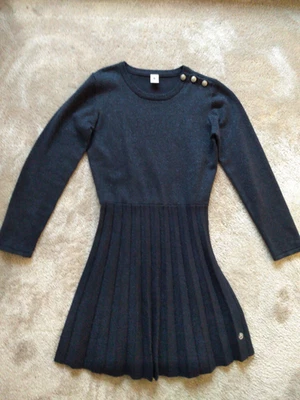 Kleid Strickkleid Mädchen dunkel-blau festlich Petit Bateau Größe 152 - Bild 1 von 4