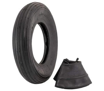 Marathon 4.80/4.00-8" banda de rodadura acanalada neumático lleno de aire y juego de tubo interior Foto 1 de 4