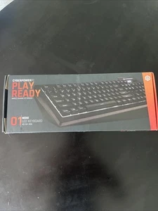 Cyberpower PC Play Ready 01 NOHI LED Wired Gaming Keyboard Black KB-161-306 &BOX - Picture 1 of 3