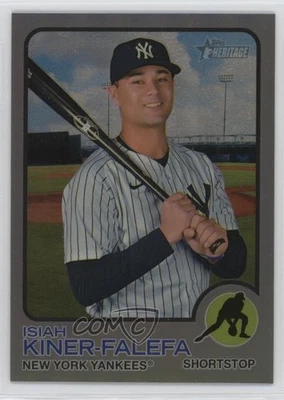 2022 Heritage High Number Chrome Silver Bordered Refractor Isiah Kiner-Falefa - Image 1 of 2